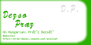 dezso praz business card